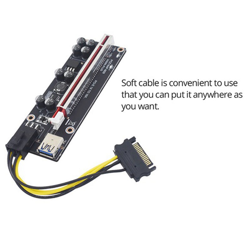 Set 5 Card Đồ Họa Ver009S Plus Pci-E Pci Express 1x Sang 16x Usb 3.0 | BigBuy360 - bigbuy360.vn