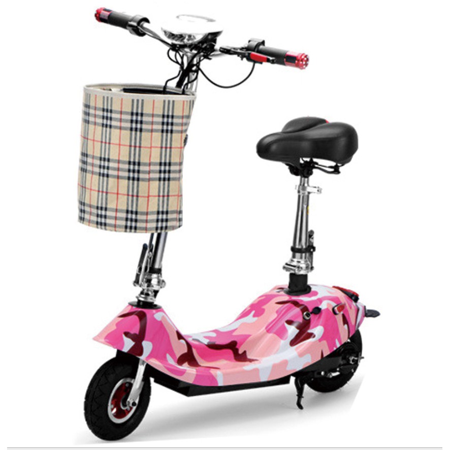 Xe điện Mini E-Scooter Plus cá heo 24V gấp gọn chạy điện Bình 12A