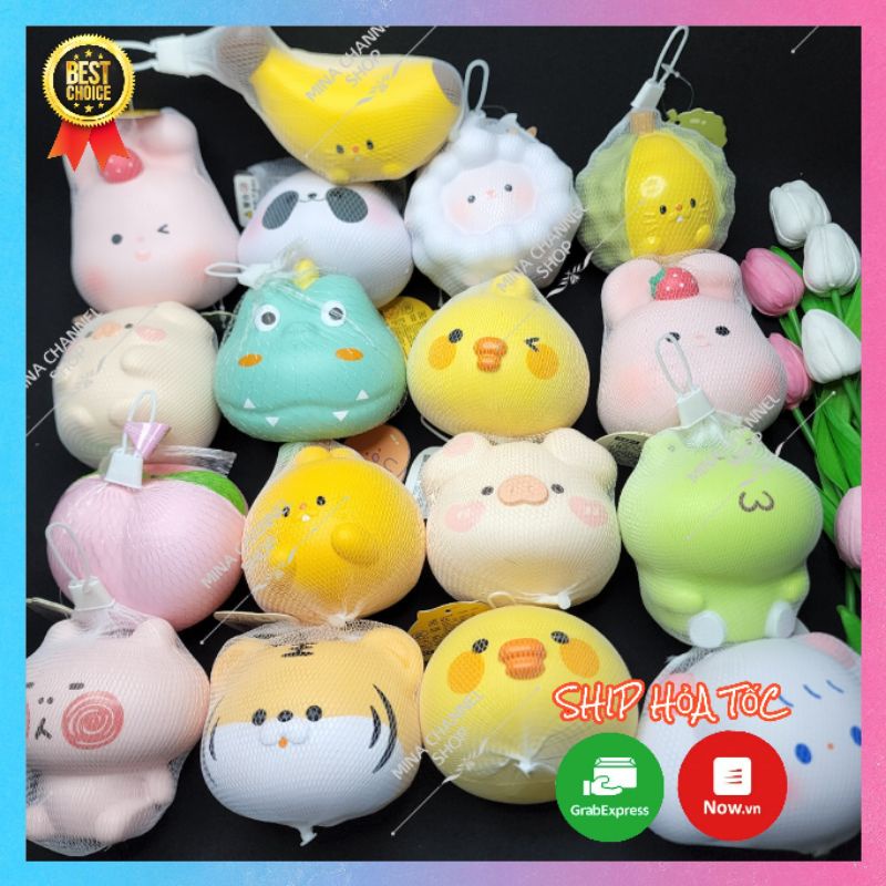 Squishy Chính Hãng Hàng Cao Cấp, Chậm Tăng Có Bao Bì Lưới Và Bao Bì Đẹp Kèm Theo