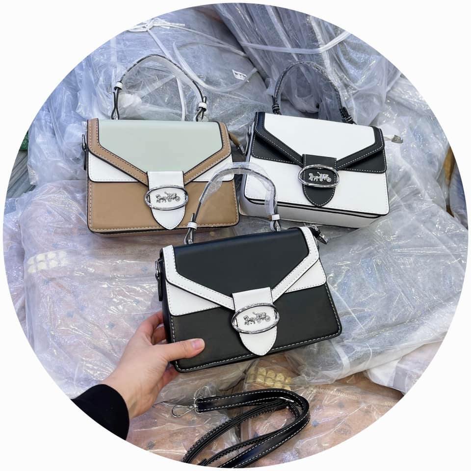 Túi đeo chéo nữ pha màu QC loại 1 210K,FREESHIP,size 23 cm