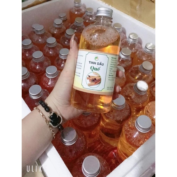 Chai 500ml tinh dầu quế/chanh xả nguyên chất