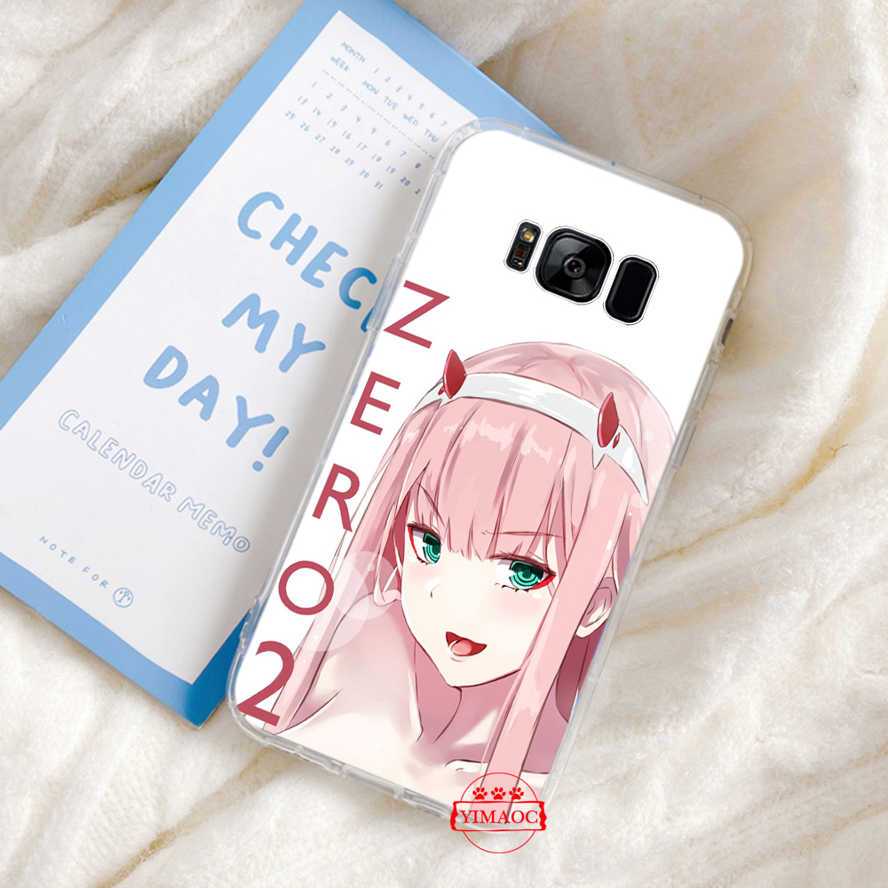 Samsung S7 Edge S8 S9 S10 Plus S10E S20 TPU transparent Soft case 20GBY franxx wiki zero two anime