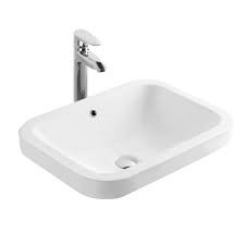 Chậu rửa, lavabo dương vành Aqualem FT219, men kháng khuẩn