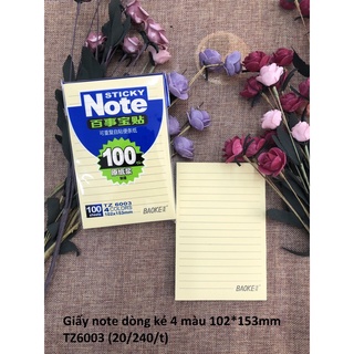 Giấy note dòng kẻ BAOKE nhiều size