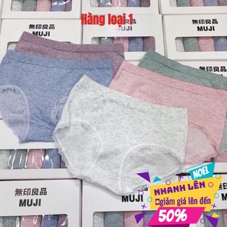 Hộp 5 chiếc quần lót cotton nữ muji xuất Nhật🌸