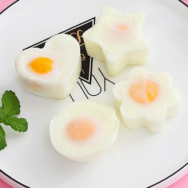 [Loại đẹp 2022] Bộ 4 khuôn hấp bánh, hấp trứng có nắp cho bé ăn dặm