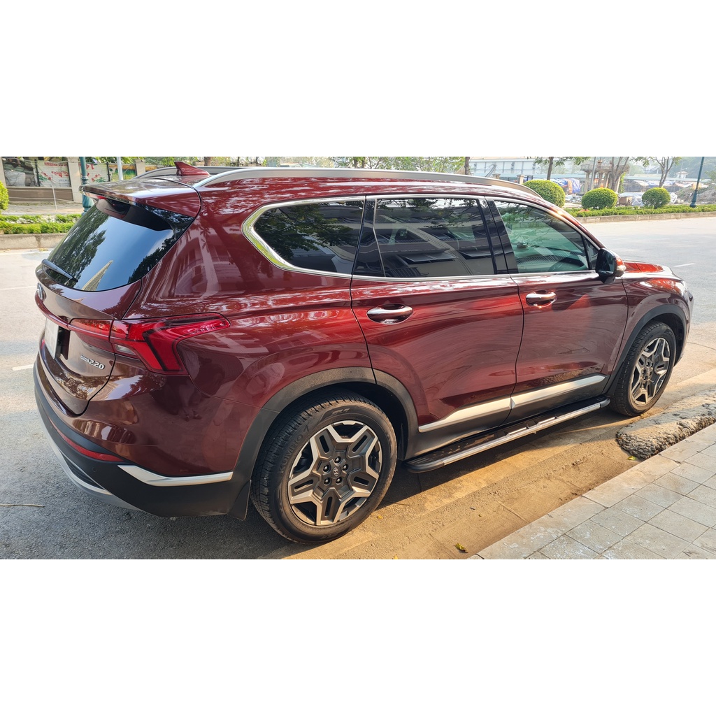 Bậc lên xuống, bậc bước chân, bậc dẫm Hyundai SantaFe 2022. Mẫu tráng gương SP