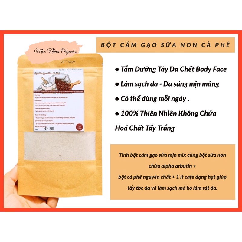 500G Cám Gạo Sữa Cà Phê - AlphaArbutin Ủ Trắng Da (Hàng Handmade) | BigBuy360 - bigbuy360.vn