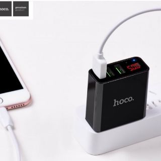 Cốc sạc nhanh 3 cổng USB Hoco C15