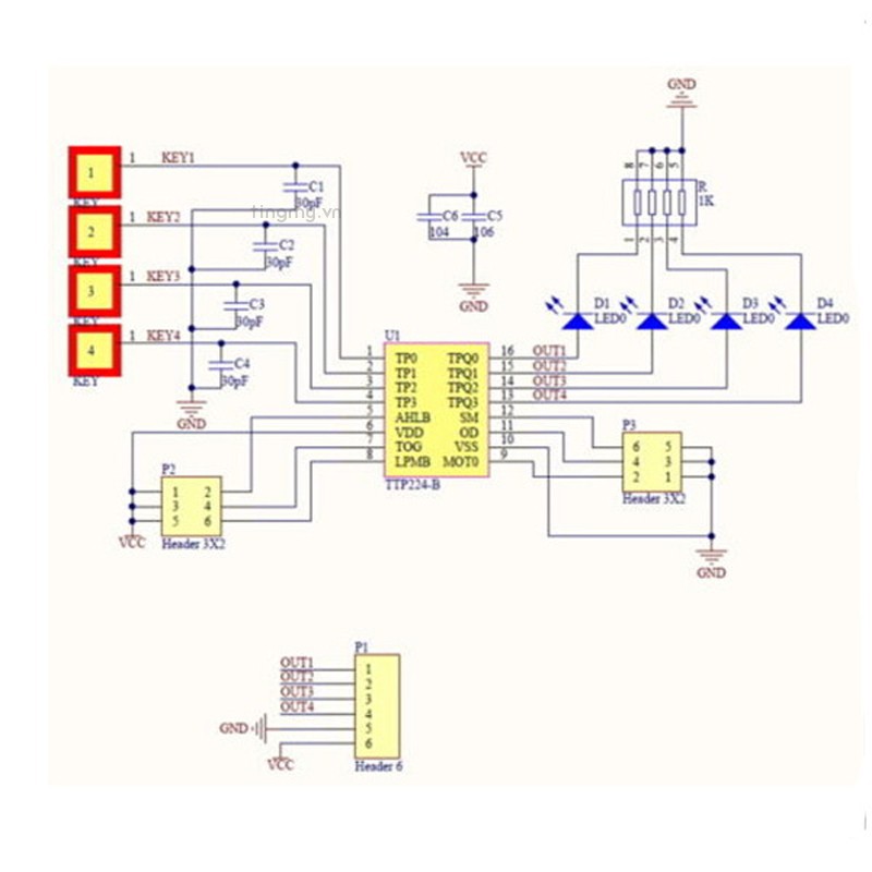 Bộ Công Tắc Điều Khiển Từ Xa Không Dây 4 Kênh DC12V + Máy Thu Phát + Nắp Đậy
