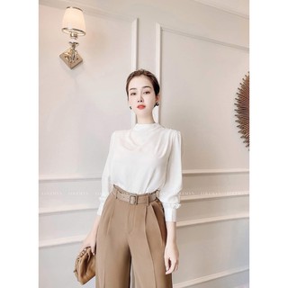 ÁO SƠ MI SANG TRỌNG ĐÍNH NGỌC VAI CƯỜM