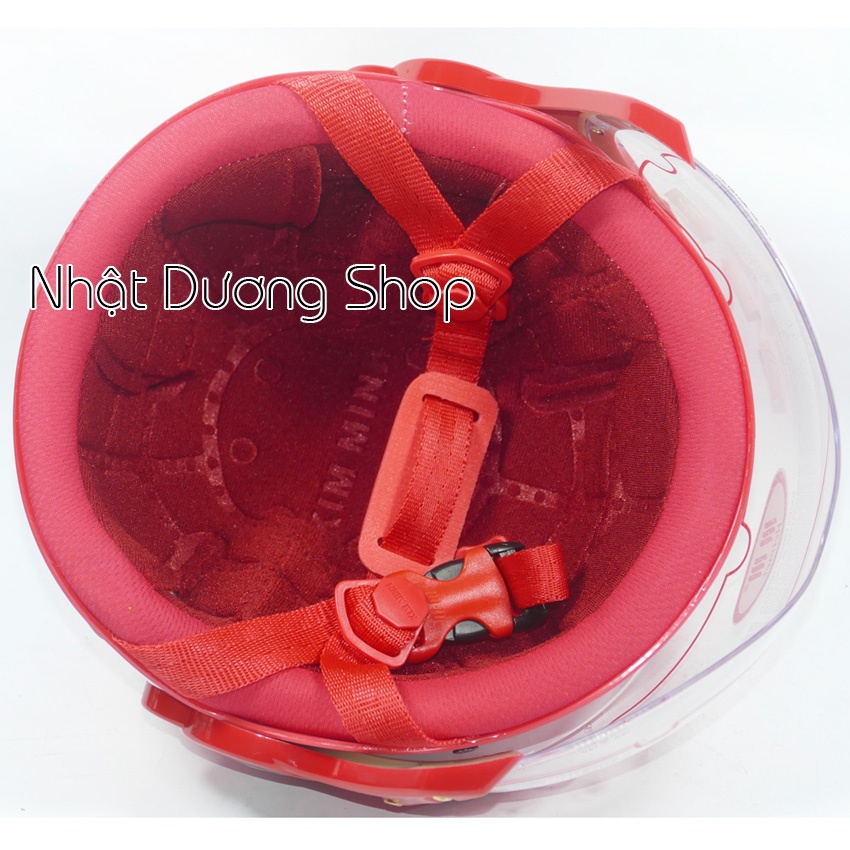 Mũ bảo hiểm Nhí Tin Tin dành cho bé có kính chắn bụi bảo vệ tốt mặt và đầu khi tham giao gia giao thông