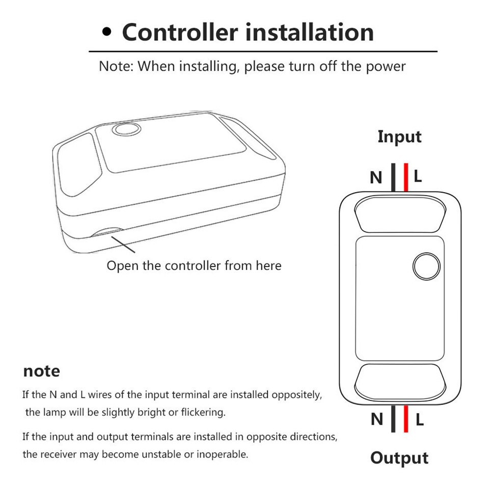 CACAZI Công Tắc Đèn Không Dây Thông Minh Điều Khiển Từ Xa Ac 100v-240v 2000w 433mhz 300m Rf