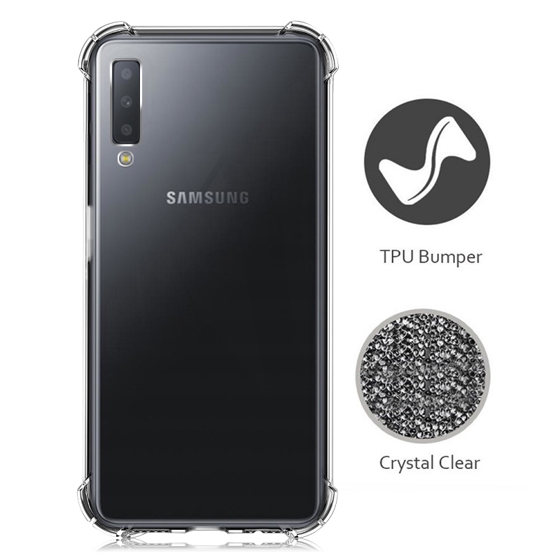 Ốp điện thoại trong suốt chống sốc cho Samsung Galaxy S8 S9 S10 Plus S10E Note 8 9 A6 A7 A8 2018