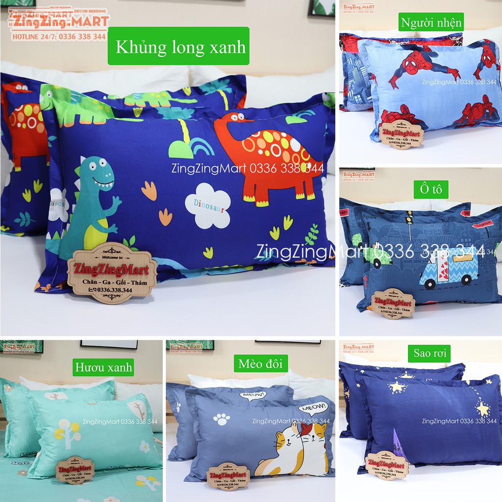 Vỏ Gối Nằm Poly Cotton Chất Dày Dặn - Có khóa kéo (Được chọn mẫu) | BigBuy360 - bigbuy360.vn