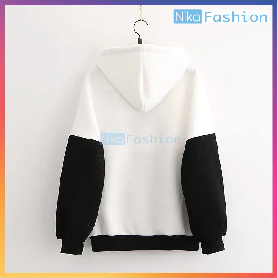 Nikafashion Áo Hoodie Nón Unisex Nam Nữ Chất Vải Nỉ Freesize 1 kích cỡ Form Dáng Rộng Dưới 65kg Mặc Đẹp M.E.O | BigBuy360 - bigbuy360.vn