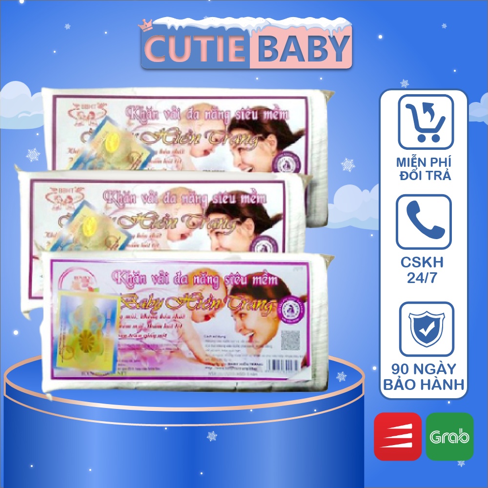 Khăn khô đa năng BABY HIỀN TRANG Túi 200g (100g khoảng trên dưới 80 tờ) - Cutiebaby