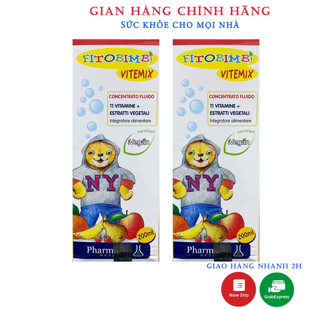 Fitobimbi Vitemix Junior (Vitemix Bimbi) - Bổ Sung Vitamin Và Khoáng Chất Cho Trẻ (Chai 200ml)