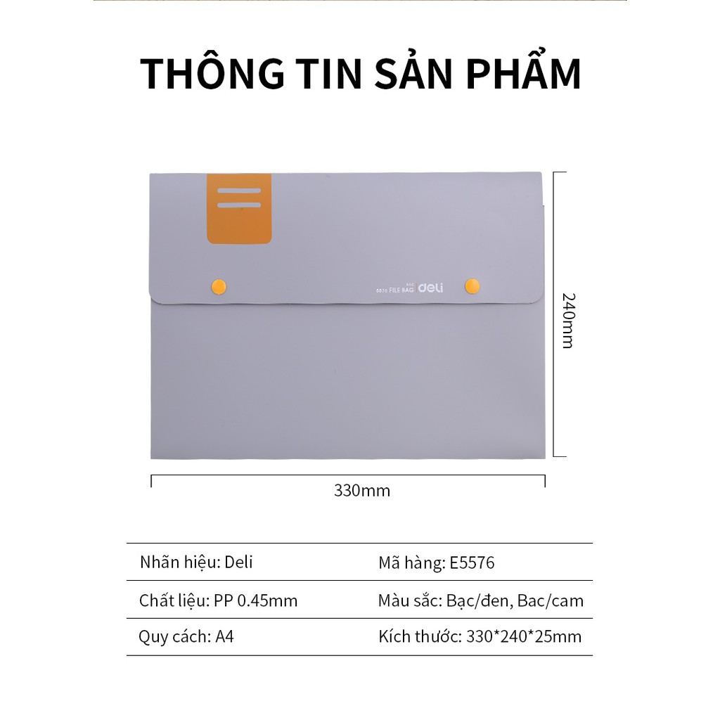 Cặp tài liệu ngăn Deli 5576