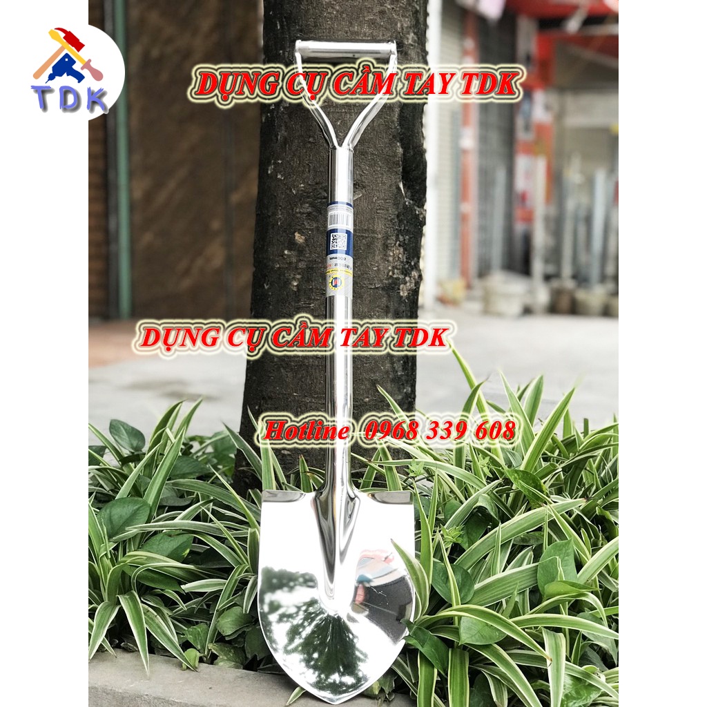 Xẻng làm vườn Inox A0703 dài 800mm chính hãng CMART