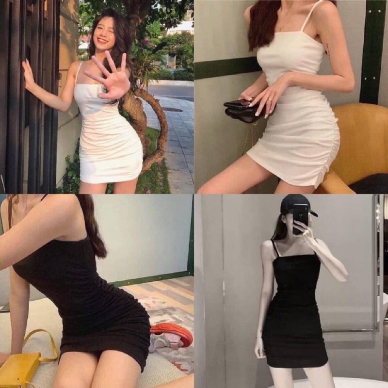 ĐẦM DÂY BÚN NHÚN EO ôm đầm pc