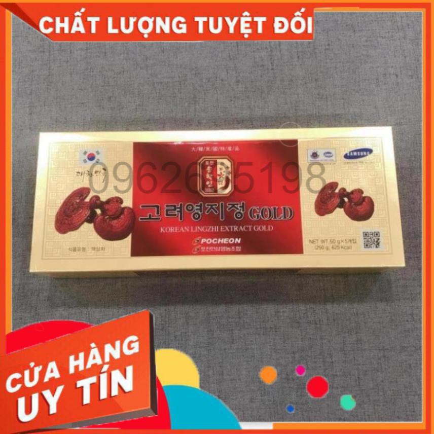 Cao Linh Chi POCHEON Hàn Quốc hộp 5 lọ - 50g (Lingzhi Extract Gold)