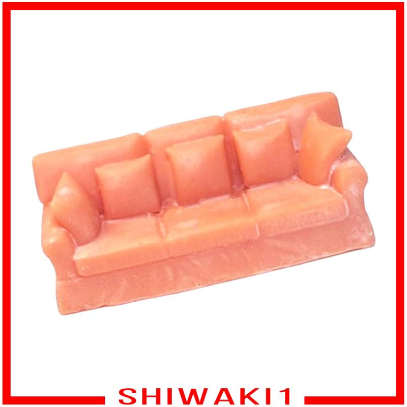 Mô Hình Ghế Sofa Phong Cách Bắc Âu Không Sơn 1 / 64