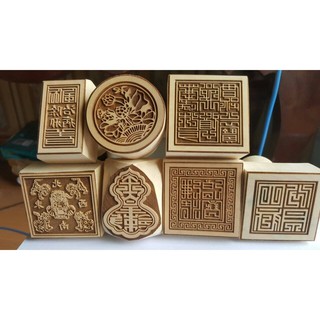 Bộ ấn nhà chùa [ 7 món ] ,gỗ đào giá rẻ,uy tín,chất lượng ( con dấu gỗ)