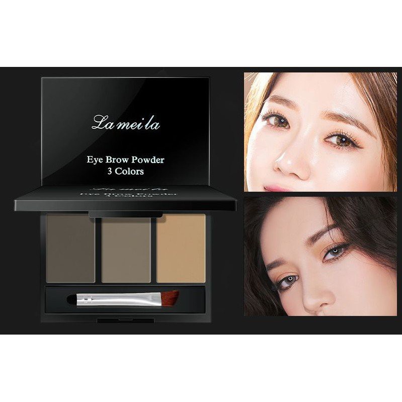 Bột Tán Mày 3 Ô Lameila 3605 Brow Powder Chất Phấn Bám Cao Chính Hãng Nội Địa