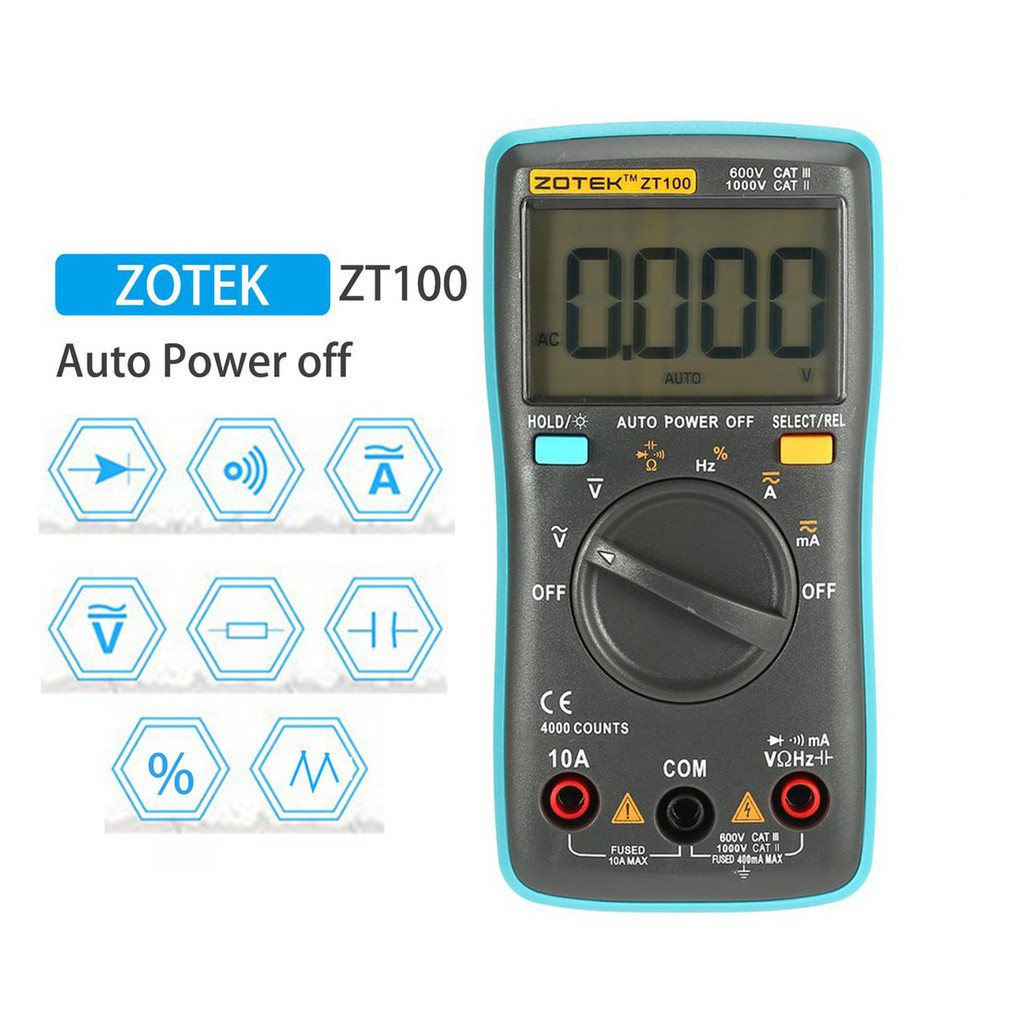 Đồng hồ đo điện tử vạn năng ZOTEK ZT100