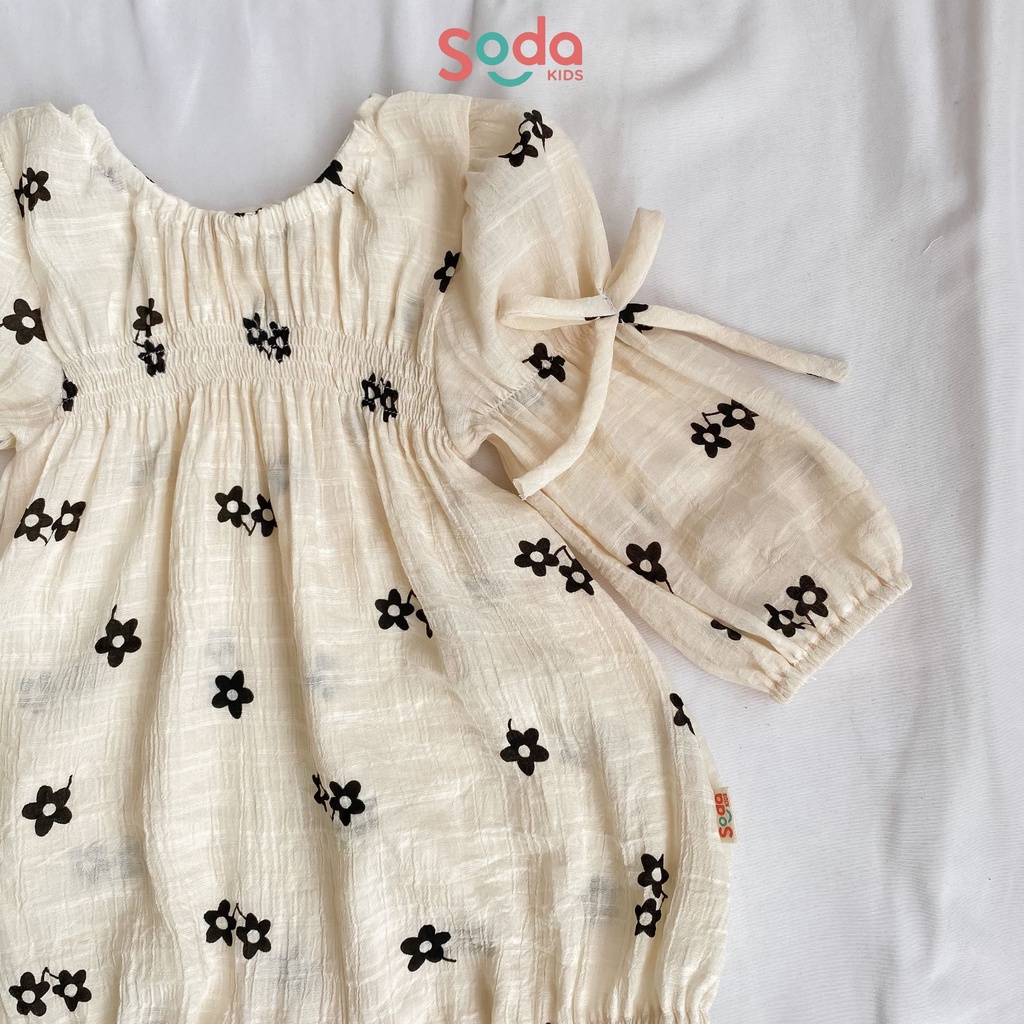 Body bé gái Alysa SODA KIDS thiết kế chun tay bồng tiểu thư, phong cách Hàn Quốc
