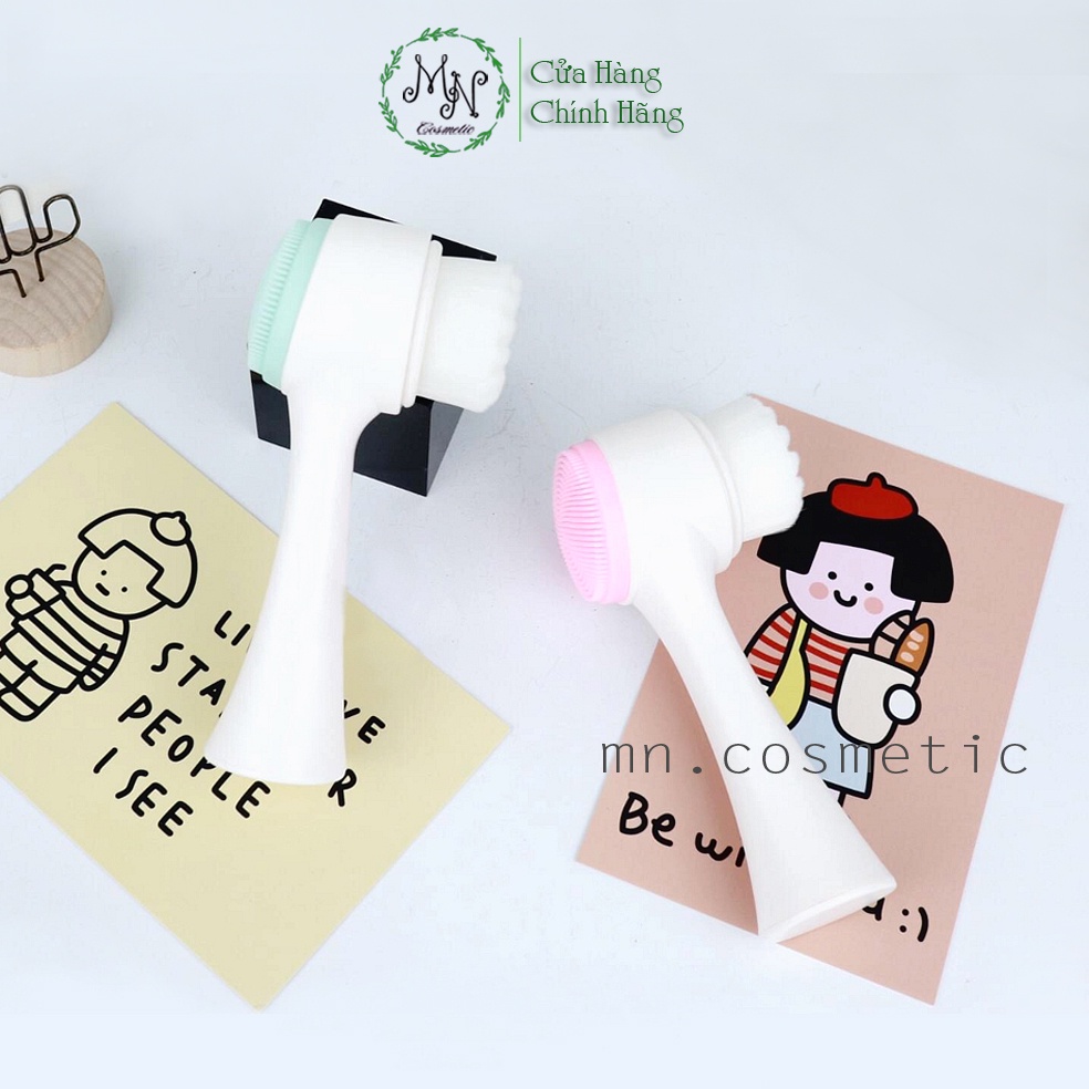 Cọ rửa mặt massage 2 đầu sạch sâu lông siêu mịn