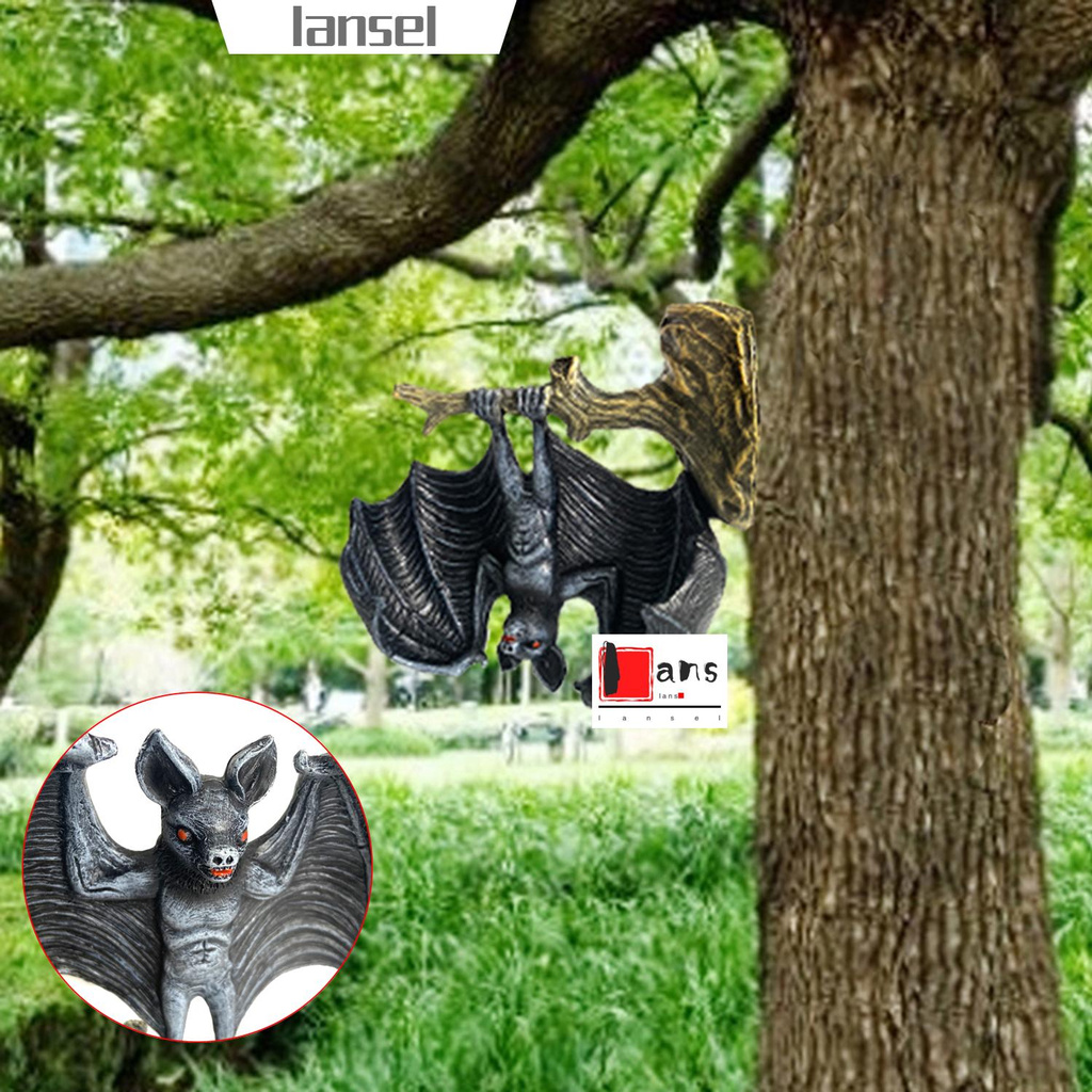 ❤LANSEL❤ Garden Figurine Yard Ornaments Halloween Bat Statue For Outdoor Decor Resin Lawn Patio Sculpture