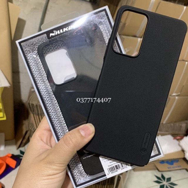 Ốp lưng Nillkin cứng sần Xiaomi Redmi Note 11 5G, Redmi Note 11 Pro 5G, Mi 11i 5G chống Vân tay - Tặng giá đỡ