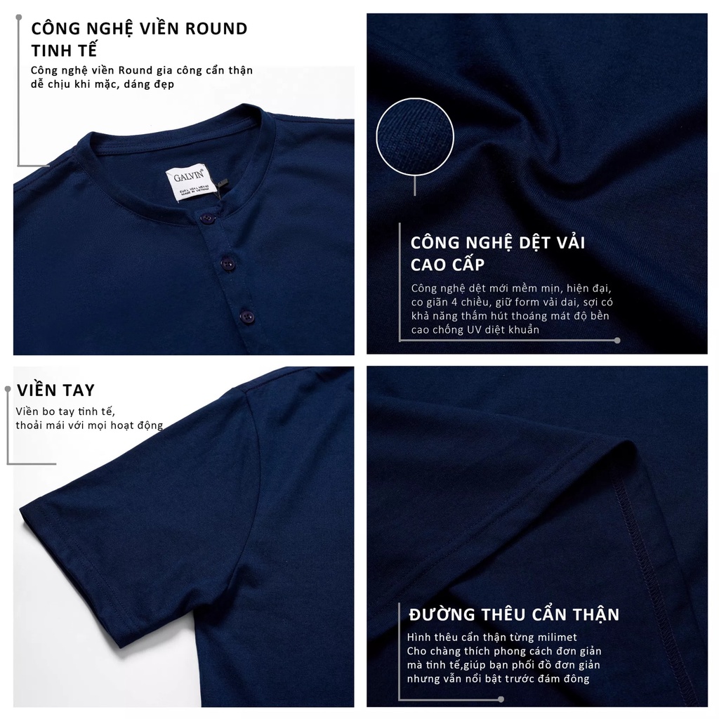 Áo thun nam Galvin 4 màu cổ tròn vải Cotton xuất xịn,chuẩn form,trẻ trung, năng động APGV4- Leo Vatino