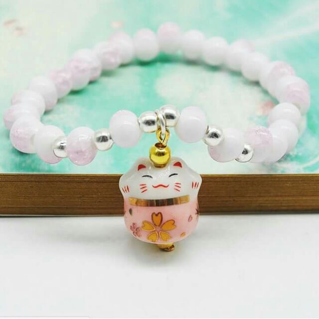 vòng đeo tay may mắn mèo Maneki-Neko