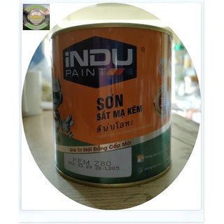 SƠN SẮT MẠ KẼM INDU LON 800ML Z80 MÀU KEM