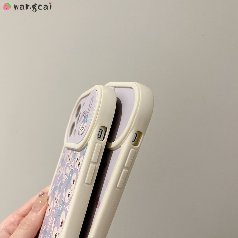 Ốp Điện Thoại Dẻo Họa Tiết Thỏ/ Hoa Tím Đơn Giản Dễ Thương Cho iPhone 13 12 11 Pro Max XS Max XR X