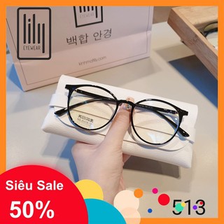 [HOT] Gọng kính mắt nhựa dẻo thanh mảnh mắt tròn màu sắc thời trang Lilyeyewear 513