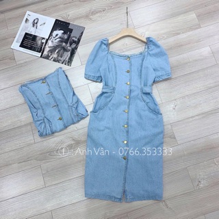 ĐẦM JEANS CỔ U