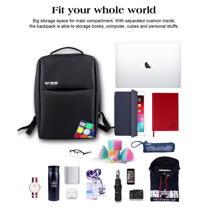 Balo Backpack Qiyi. Cặp Sách Chuyên Dụng Đựng Rubik Và Phụ Kiện Đa Năng Đi Học, Đi Chơi