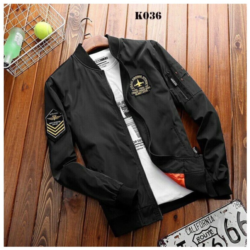 áo khoác chất kaki 2 lớp logo thêu hình hải quân