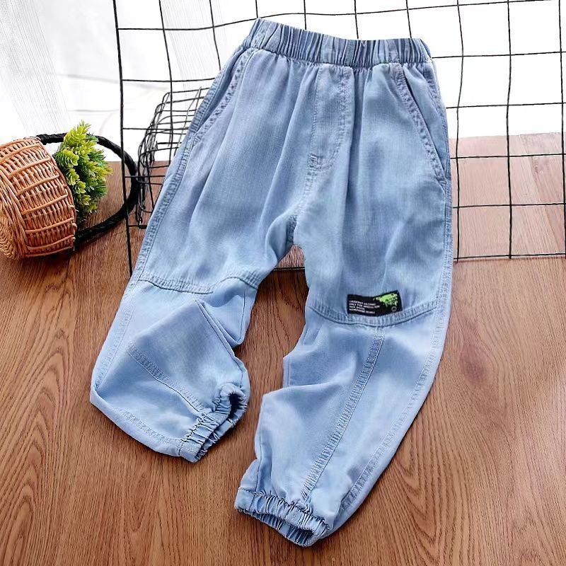 Quần Jean Dài Dáng Rộng Chống Muỗi Thời Trang Xuân Hè Cho Bé Trai