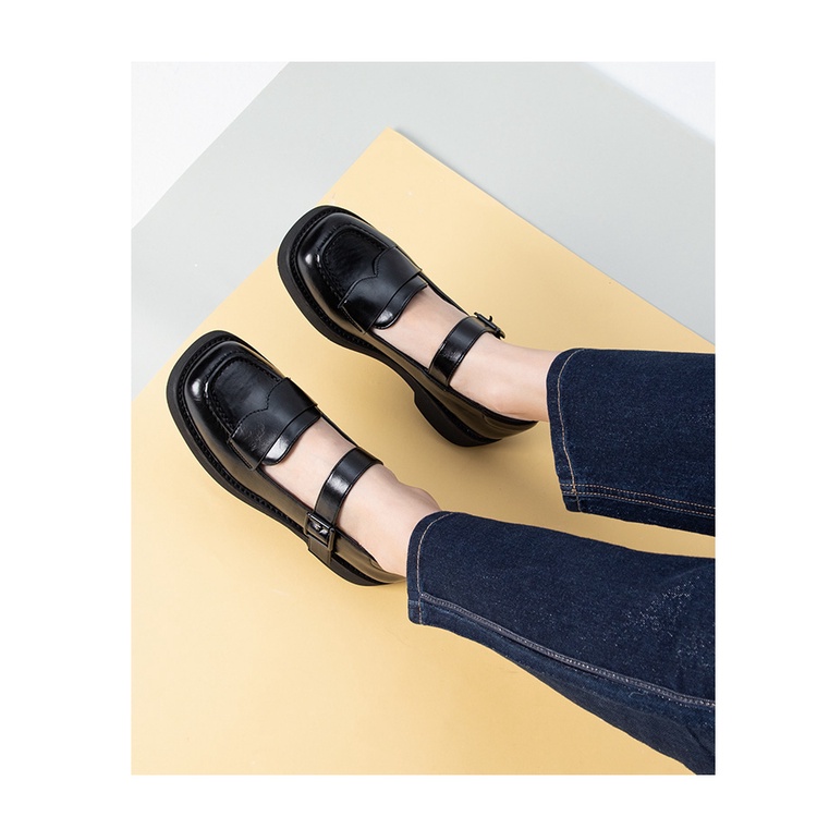 Giày moca Dusto quai ngang, da mềm