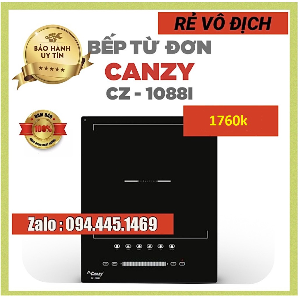 Bếp từ đơn chính hãng Canzy CZ 1088I (Bếp đơn âm 1 từ)