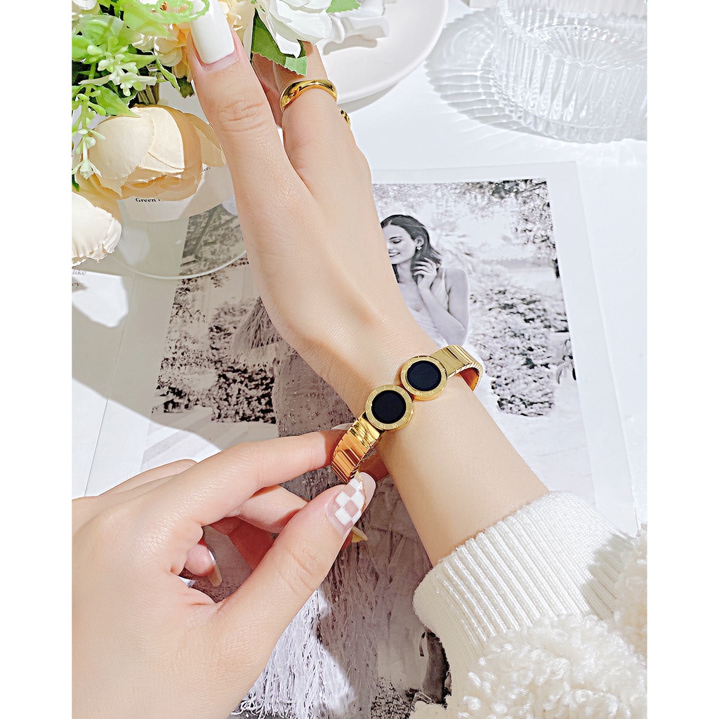 Vòng Tay Thép Titan Nhẹ Sang Trọng Phong Cách Âu Mỹ Cho Nữ