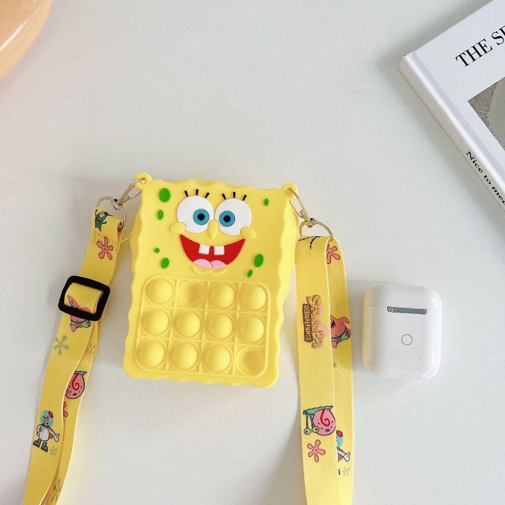 Túi Đeo Chéo Bằng Silicon Họa Tiết Hoạt Hình Dễ Thương