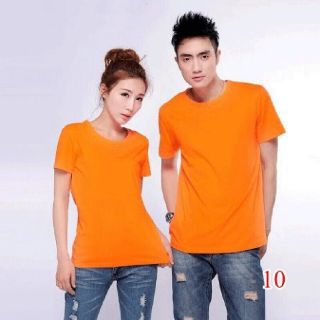 Combo 20 áo thun trơn màu cam bạn khách