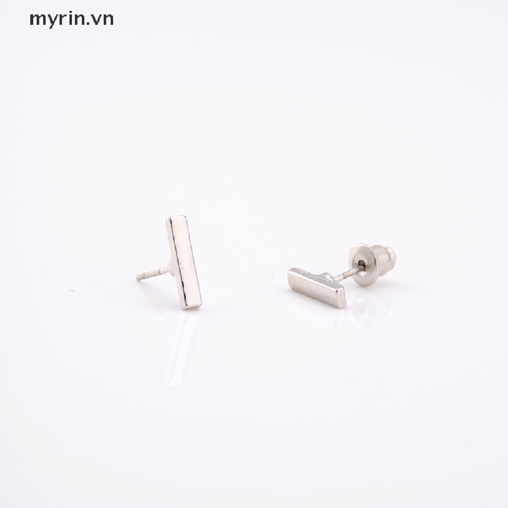 Khuyên Tai Kim Loại Hình Chữ T Thời Trang Cho Nữ