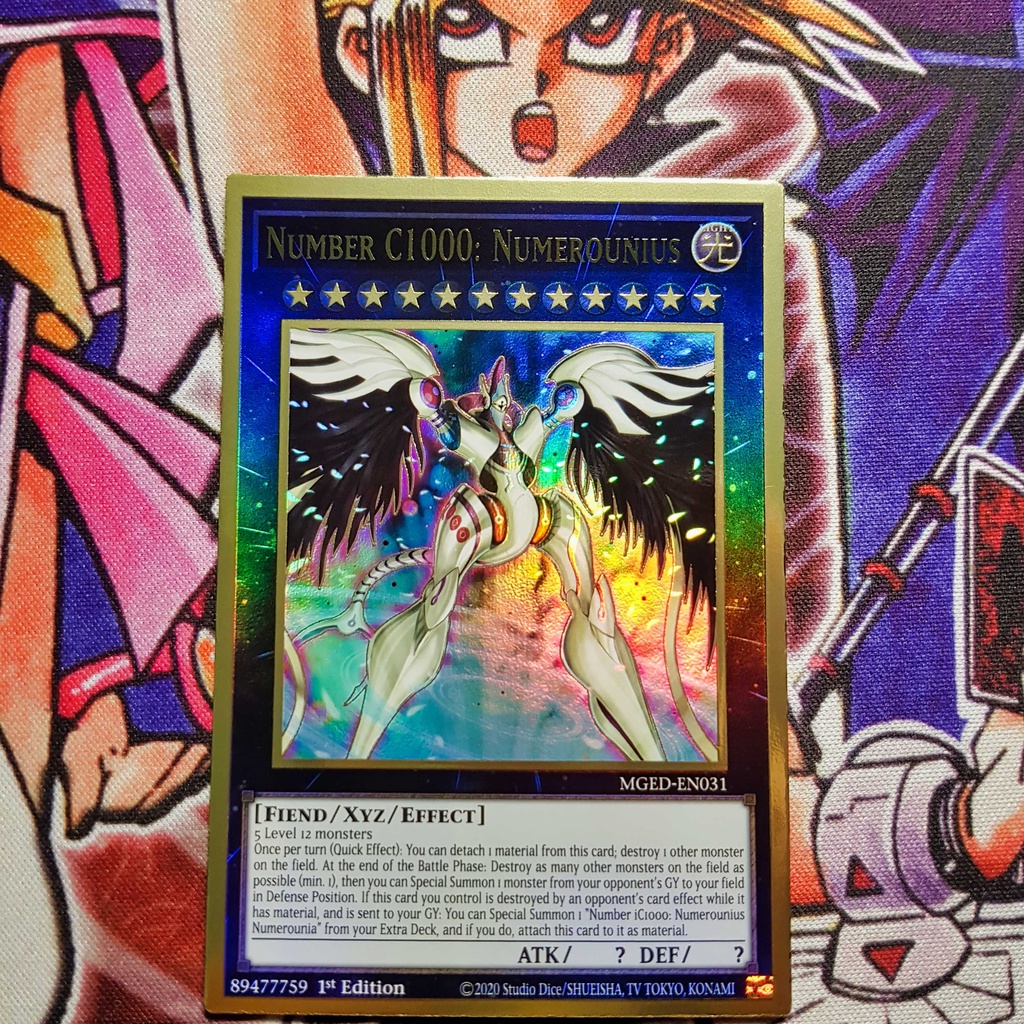 Thẻ bài Yugioh chính hãng | Number C1000: Numerounius | MGED Premium Gold Rare